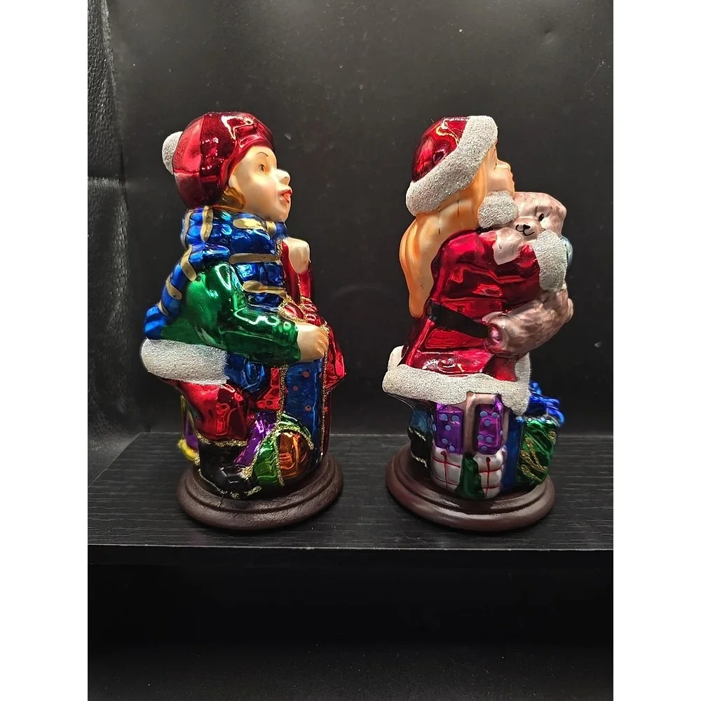 Thomas Pacconi Classics Christmas Boy Girl Blown Mercury Glass 6